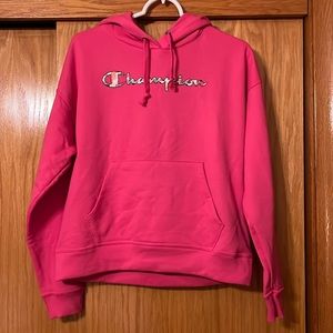 BNWT Champion Wow Pinks Fleece Hoodie Size Small